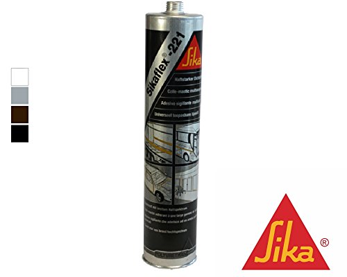 Preisvergleich Produktbild Sikaflex -221 Dichtstoff Karosseriedichtmasse Spoilerkleber 300ml Kartusche Dunkelbraun