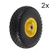 Produktbild SPEED 2 Stück PU Rad Sackkarren Bollerwagen Schubkarren 260x75mm 3.00-4 Räder Vollgummirad