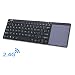 Produktbild Liir Wireless Tastatur mit Multi Touchpad, Touch Tastatur für Windows, Linux/Android iOS Tablet PC/Galaxy Tabs & Smart Handy (2,4G schwarz) keine Batterie
