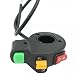 Produktbild Goliton® Elektro Dreirad Fahrrad Motorrad Horn / Blinker Licht / Scheinwerfer Dreibettzimmer Faucet Kombischalter - Schwarz