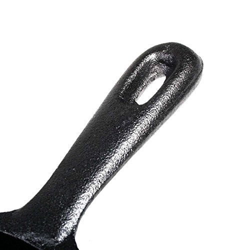 Big BBQ Brat- und Steakpfanne aus Gusseisen rund mit kurzem Griff Ø 25 cm Höhe 5 cm - 6