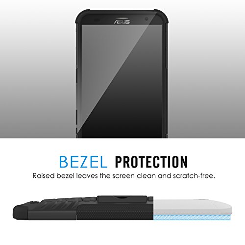 ASUS Zenfone 2 Laser Funda - MoKo Heavy Duty Rugged Dual Layer Armor with Kickstand Protective Funda para ASUS Zenfone 2 Laser ZE550KL ZE551KL 5 5 Inch Smartphone 2015 Release Negro ASUS Zenfone 2 Laser Funda - MoKo Heavy Duty Rugged Dual Layer Armor with Kickstand Protective Funda para ASUS Zenfone 2 Laser ZE550KL ZE551KL 5 5 Inch Smartphone 2015 Release Negro