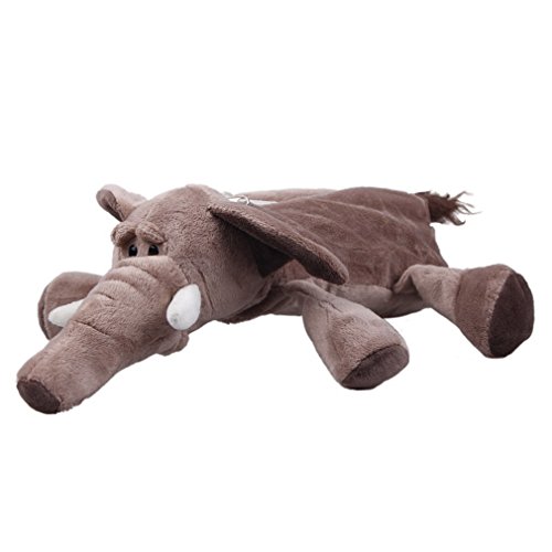 Bigood Plush Doll Zipper Pen Pouch Pencil Case Cosmetic Makeup Bag Pocket Elephant