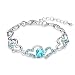 Yellow Chimes Blue Metal Crystal Cz Charm Bracelet for Women RS.550.00