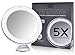 Sanheshun Makeup Mirror 5X Magnifying Lighted Compact Mirror with Suction Base , Round