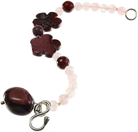 IlseS Bracelet with genuine natural gemstones Mookaite, Crystal and Silver. Handmade in Switzerland.