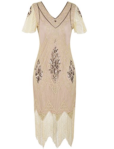 Prettyguide Womens 1920s Dress Art Deco Sequin Fringed Flapper Dress |  Desertcart Guyana