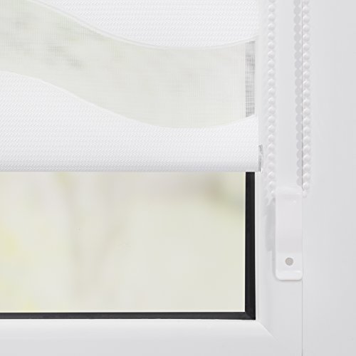 Lichtblick KDW.090.150.01 Duo Rollo Welle Klemmfix, ohne Bohren Weiß 90 cm x 150 cm (B x L) - 7