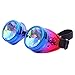 Produktbild Dorical Unisex Sonnenbrillen, Damen Bunte Rivet Kaleidoskop-Sonnenbrille lustig Design Brille Schwärmen Festival Party EDM Sonnenbrille gebeugten Linse, Herren Ferien-Brille Promo(I)