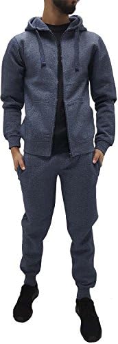 Mens Original Plain Navy Grey Tracksuit Set Joggers Pants Bottoms Gym Sports