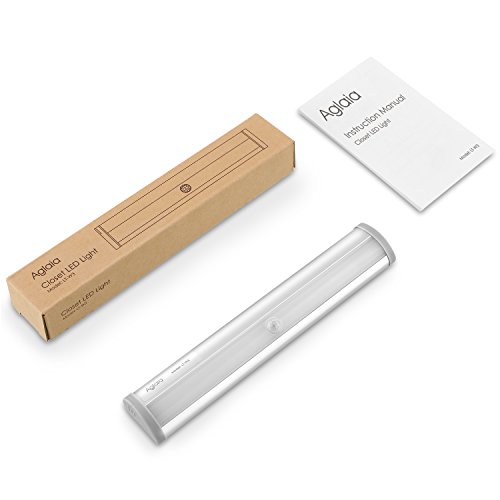Aglaia LED Kabellos Schranklampe, automatische Innen-Sensorleuchte mit Bewegungsmelder, 10 Stück LEDs, Kaltweiß Licht Sensor Lampe für Schrank, Unter-Kabinett, Wandschrank - 7
