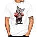 Produktbild Fitness T-Shirt Herren Tops Tank Shirt Short Sleeve Tee Muscleshirt T-Shirts & Tanks Sport Kleidung Shirt Hemd Outwear Mantel Shirt Bluse Short Sleeve Tops LMMVP (L, Weiß)