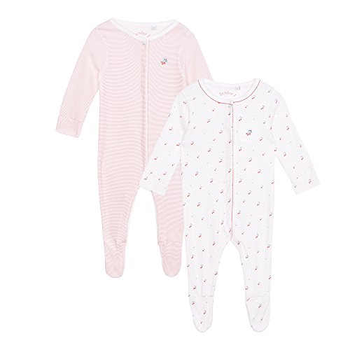 J By Jasper Conran Pack Of Two Baby Girls' Red Patterned Sleep Suits 3-6 Months
