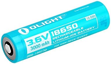 Olight Customized 18650 3000mAh Lithium-ion Battery Special for Olight H2R Nova(Pack of 1)