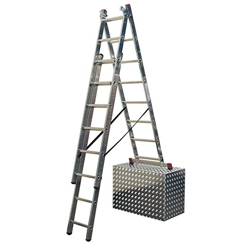 Krause Corda Alu VielzweckLeiter Treppenleiter 3×8 Sprossen Stehleiter - 6