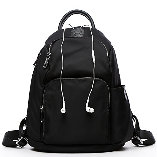 SJMMBB New waterproof Oxford cloth Travel Shoulder Bag female anti-theft Backpack,Big black,39X32X16CM