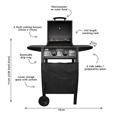 détail Generic Dyhp-a10-code-6276-class-1 -- barbecue en acier Grill Noir UE BL Deluxe Auto Q lumineux de grill barbecue au gaz 2 brûleurs Tion Auto I – -nv _ 1001006276-hp10-uk
