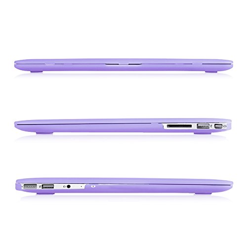 Fintie MacBook Air 13 Hülle – Ultra Slim Hochwertige Matt Gummierte Hartschale Tasche Schutzhülle Snap Case für Apple MacBook Air 13.3 Zoll (A1466 / A1369) , Helles Lila - 4