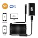 Produktbild WiFi Wireless Endoskop, WiFi Endoskopkamera wasserdichte Inspektion Kamera mit 2.0 Megapixel 720P HD starren Draht für iPhone Samsung Laptop Android und IOS Smartphone(16.4ft /5M Schwarz-5M)