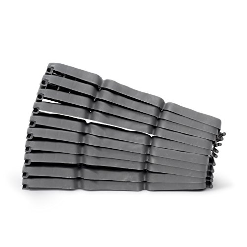 Relaxdays Rasenkante HBT ca. 10 x 250 x 2 cm Flexible Beeteinfassung aus Kunststoff in Stein-Optik Beetumrandung im 10-teiligen Stecksystem als Beetbegrenzung und Raseneinfassung, grau - 4