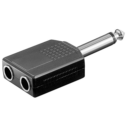 Adapter 6.35mm mono Stecker auf 2x 6.35mm mono Kupplung