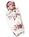 Produktbild Baby Baby Mädchen Coming Home Outfit rosa Blumen Print Puckdecke mit Stirnband 2 Stück Set