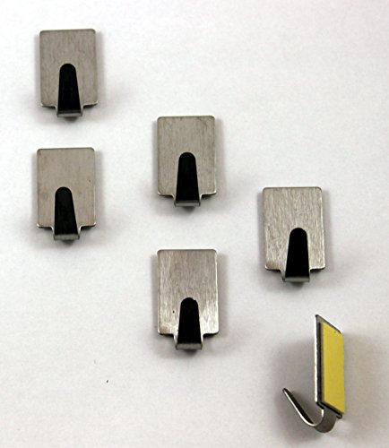 Klebehaken Edelstahlhaken Handtuchhaken Handtuchhalter Küchenhaken Haken Wandhaken Badhaken 790 (36 Stück) - 5