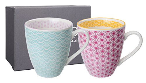 Kaffeebecher Star blau und rosa, Tokio Design