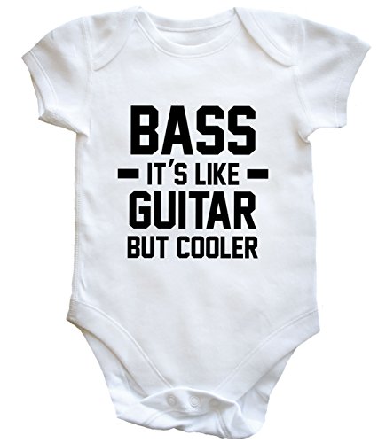 HippoWarehouse BASS IT'S LIKE GUITAR BUT COOLER baby vest boys girls