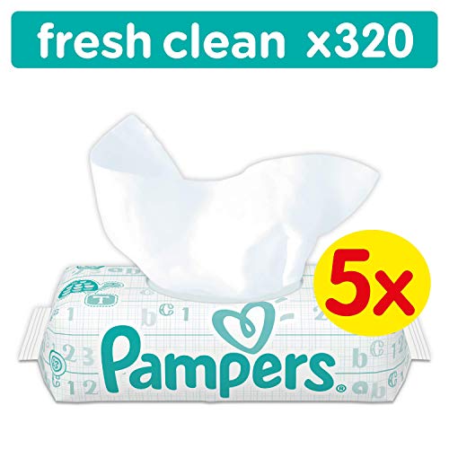 Preisvergleich Produktbild Pampers Fresh Clean Feuchttücher, 5 Packungen, 320 Feuchttücher