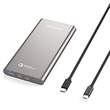 Poweradd Pilot 2GS 10,000mAh (USB-C Uscita 3A＆ Quick Charge 3.0 ) Batteria porta