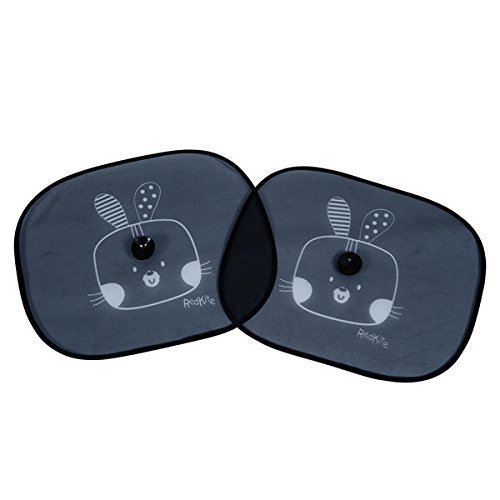 Redkite Folding Sunshades 2 Pack Sun Shades - Cotton Tail Rabbit Design - Black ...