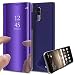 Produktbild Kompatibel mit Huawei Mate 10 Pro Spiegel Hülle Lederhülle Mirror Clear View Standing Hülle Leder + Spiegel Schutzhülle PU Leder Brieftasche Flip Case Cover Wallet Tasche Etui Hülle Huawei Mate 10 Pro
