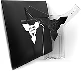 The BEARD NINJA - Beard Shaping Tool Template. Clear Shaper Guide for Lineup & Edging. Transparent Stencil Styling Goatee, Mustache & Neckline + Curve/Step or Straight Cut +Anti-Slip Grip (Black)