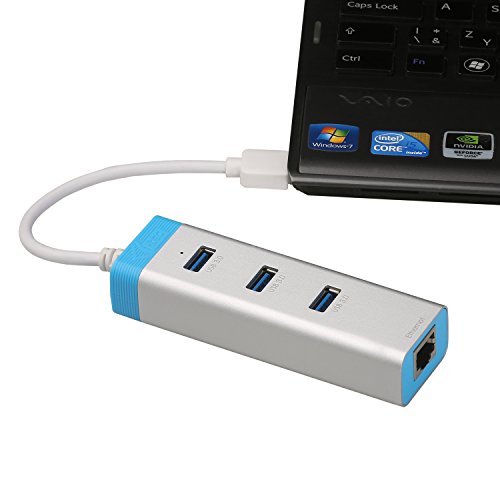 i-tec USB 3.0 Metal HUB 3 Port with Gigabit Ethernet Adapter, 10/100/1000 Mbps, USB 3.0 auf RJ-45, ideal für Notebook Ultrabook Tablet PC , Windows Mac Linux - 4