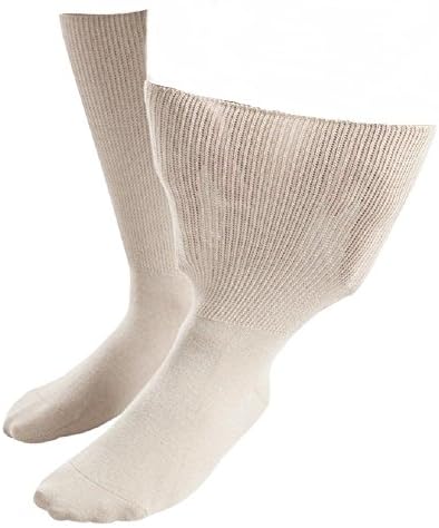 Mens / Ladiesn Unisex Extra Wide Oedema Socks (4 sizes / 5 colours available) SockShop Iomi Footnurse (UK 9-11 EUR 43-45, Beige)