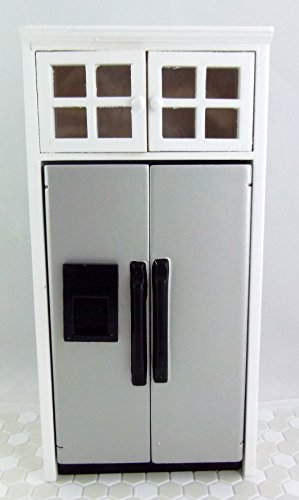 Preisvergleich Produktbild Melody Jane Puppenhaus Möbel Kühlschrank Gefrierschrank in Weiß