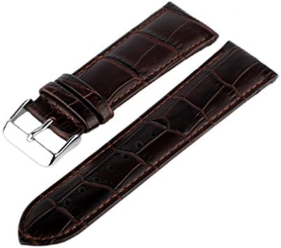 Marchel LM45 Leather Crocodile-Pattern Watch Strap 24 mm Brown