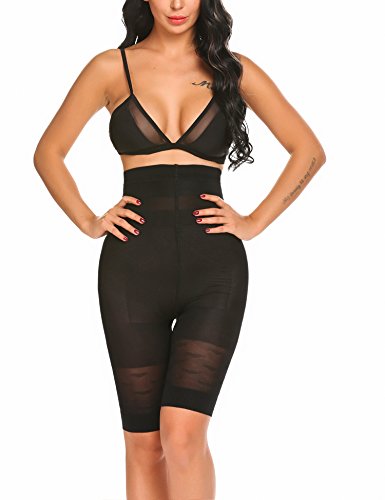 Qulista Faja Pantalón Cintura Alta Pantalones Adelgazantes Moldeador con Efecto Anti-Celulitis Push-up Sauna y Masajeador Talla Grande