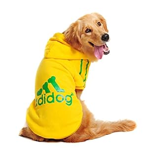 Sudadera con capucha de Aisuper, para perros, gatos y mascotas, lisa, moderna y cálida para otoño e invierno, ideal para Golden Retriever, Bulldog francés y caniche; 7 colores, tallas XS-9XL