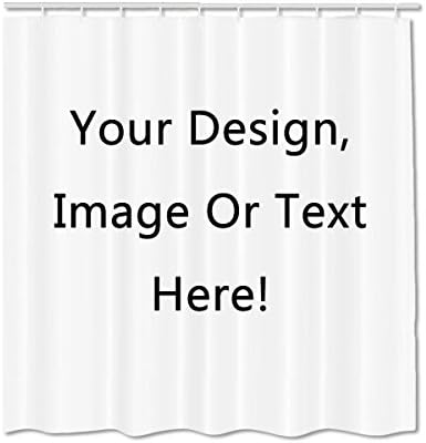 Mildew Waterproof Polyester Fabric Shower Curtain Customized Services Private Image Text …