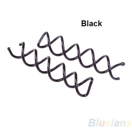 Haobase 10pcs Spiral Spin Screw Pin Hair Clip Twist Barrette Black