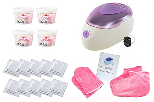 Kit: Paraffin Bath(Wax), Hands, Feet, 4x ROSA MOSQUETA (4 X 500ml) + Heater, PREMIUM QUALITY, UK plug