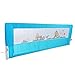 Produktbild Bettgitter Bettschutzgitter Kinderbettgitter Babybettgitter Bett Gitter 2 Farbe 150/180 cm (180 cm x 64 cm, Blau)