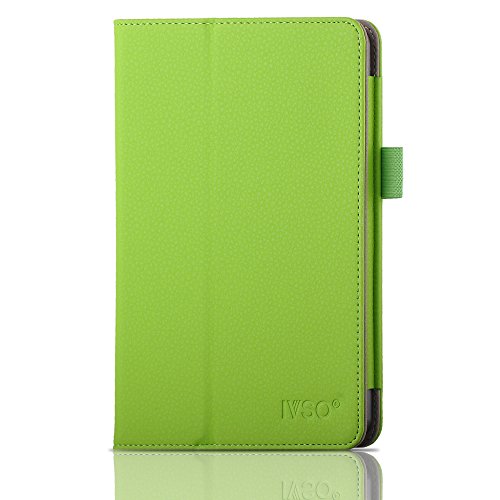 Samsung Galaxy Tab A 9.7 Schutzhülle,IVSO hochwertiges PU Leder Etui hülle Tasche Case – mit Standfunktion und automatischem Schlaf Funktion, super 360° Anti-Wrestling, ist für Samsung Galaxy Tab A T550N/T555N 24,6 cm (9,7 Zoll) WiFi Tablet-PC perfekt geeignet,Multi Angled-Grün - 5