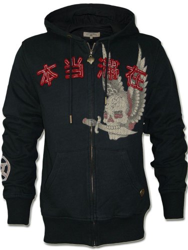 Preisvergleich Produktbild ED HARDY Herren Designer Hoody Jacke - DESTINY WING - KOLLEKTION 2012 -S