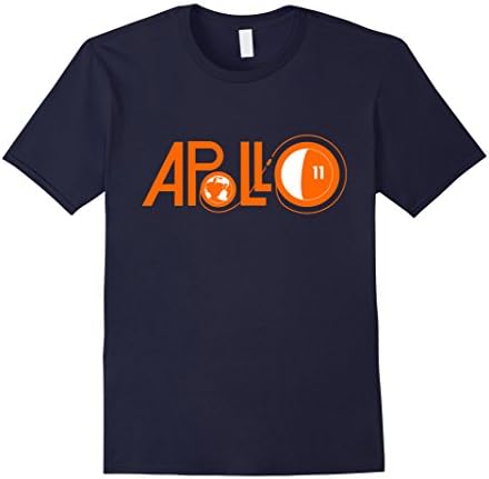 Apollo 11 Space T-Shirt. Apollo 11 Space Rocket Tee - Male Medium - Navy