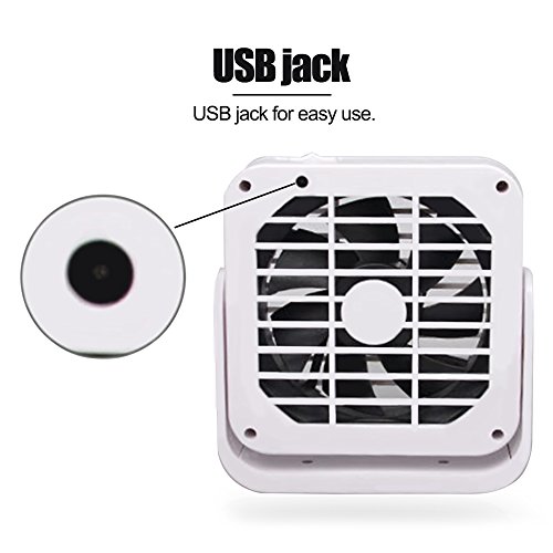 Magnet Fan, Sayou® mini usb ventilator / Tischventilator 360 Grad Rotationstischfächer für compute / home / office - 2