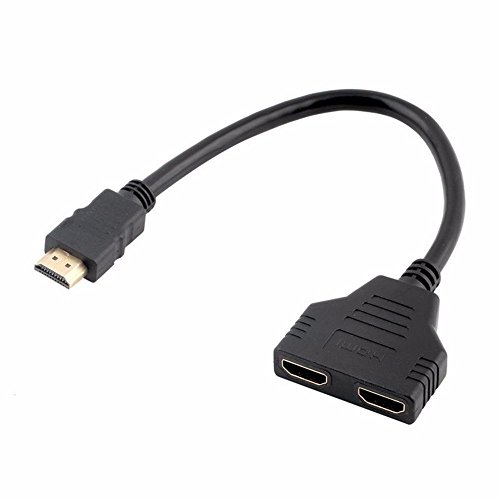 SYS HDMI-Kabel 1 Stecker auf 2 Buchsen, Y-Splitter-Kabel-Adapter, HD, TV,LCD, LED, - 3