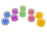 ZickZackNaehmaschine Lot de 10 bobines en Plastique colorées pour Elna Experience 520S, 540S, 550, 560, 570 Machine à Coudre